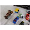 Image 2 : (15) Disney, Matchbox, Hot Wheels Toy Cars & Blue Hot Wheels Hauler