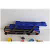 Image 5 : (15) Disney, Matchbox, Hot Wheels Toy Cars & Blue Hot Wheels Hauler