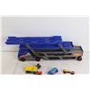 Image 6 : (15) Disney, Matchbox, Hot Wheels Toy Cars & Blue Hot Wheels Hauler