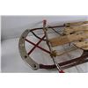 Image 2 : *Vintage Wooden Kids Sled with Metal Slides
