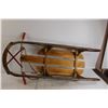 Image 5 : *Vintage Wooden Kids Sled with Metal Slides