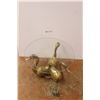 Image 1 : *Brass Swan Glass Top Coffee Table - 23" x 16"