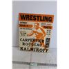 Image 1 : Wrestling Poster - Edouard Carpenter, Johnny Rougeau, Ivan vs Karol Kalmikoff - 14" x 17"
