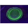 Image 1 : Uranium Depression Glass Florentine Pattern Platter