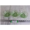 Image 2 : (3) Uranium Depression Glass Fruit Nappies