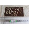Image 1 : Saskatchewan 1930 License Plate
