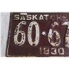 Image 2 : Saskatchewan 1930 License Plate