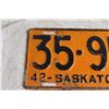 Image 2 : Saskatchewan 1942 License Plate