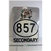 Image 1 : 857 Secondary Alberta Highway Sign - 17 1/2" x 23 1/2"