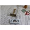 Image 2 : Shaving Cream Brush, (2) Razors, Gilette Razor Blades, (3) Jello Coins, Misc.