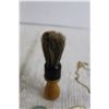 Image 5 : Shaving Cream Brush, (2) Razors, Gilette Razor Blades, (3) Jello Coins, Misc.