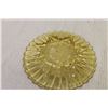 Image 4 : (3) Vintage Federal Glass Pioneer Intaglio Fruit Amber Saw Toothed Rim Dish Ruffled