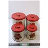 Image 1 : Set of 4 Counter Top Canisters