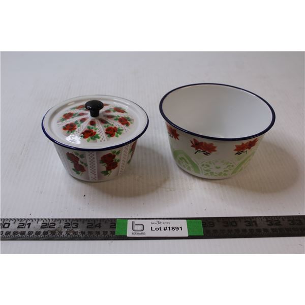 (2) Enamelware Pieces