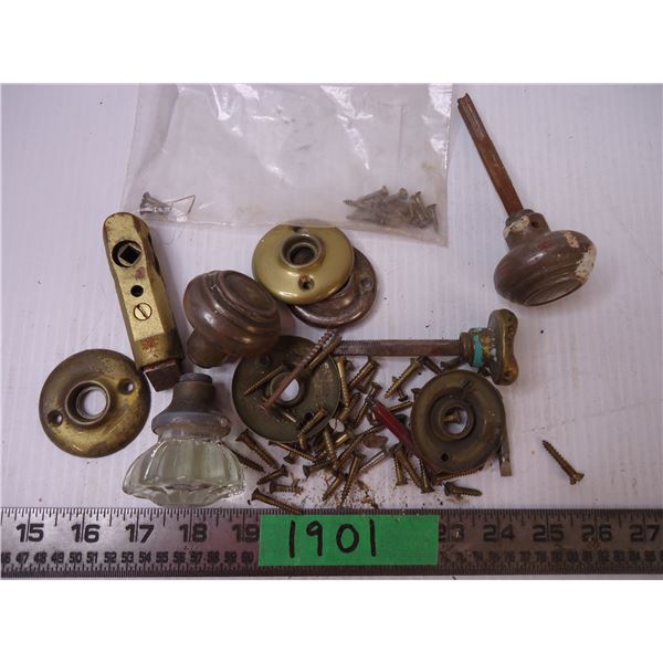 Lot of Assorted Vintage Doorknobs and Accessories
