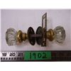 Image 1 : (1) Pair of 12 Point Crystal Doorknob Set