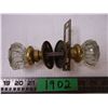 Image 1 : (1) Pair of 12 Point Crystal Doorknob Set