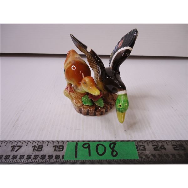 Porcelain Mallard Duck Figurine Made in Japan