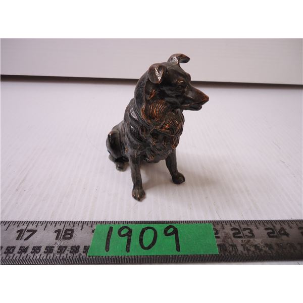 Bronze Figurine of Collie Dog (5" Tall)