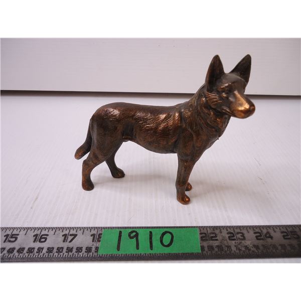 Bronze Dog Figurine (6" Tall)