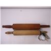 Image 2 : (2) Vintage Rolling Pins and (2) Cookie Cutters