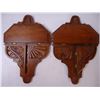 Image 5 : 2 X THE MONEY Tiny Hand Carved Folding Wall Shelves-Victorian?