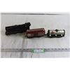 Image 1 : (3) Tin Toy Train Pieces