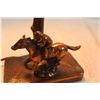 Image 2 : Copper Jockey-on-a-Horse Lamp - Works