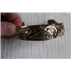 Image 2 : ^ Haida Sterling Silver Carved Bangle - Artist Signed Maury Clark 1988
