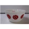 Image 3 : (2) Federal Glass - Daisy Nesting Mixing Bowls - Red and Orange