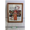 Image 1 : Vintage Framed Orange Crush Ad - 12 14" x 15 1/4"