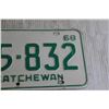 Image 3 : Saskatchewan 1968 License Plate