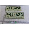 Image 1 : Pair of Saskatchewan 1974 License Plates