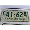 Image 2 : Pair of Saskatchewan 1974 License Plates