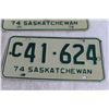 Image 3 : Pair of Saskatchewan 1974 License Plates