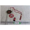 Image 1 : (4) Coca-Cola Items - Cupholder, Pin, Magnet, Pen