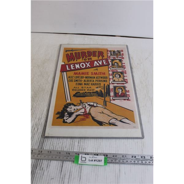 Murder on Lenox Ave Poster - 11 1/2  x 17 1/4 