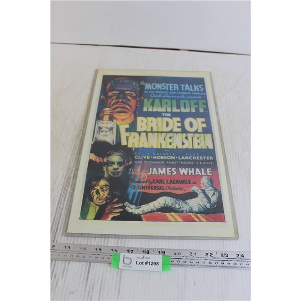 Karloff The Bride of Frankenstein Poster - 11 1/2  x 17 1/4 