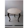 Image 1 : * Marble Top Table With Queen Anne Legs - 16"x18"