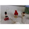 Image 2 : Vintage Handmade Christmas Ornaments - Crochet, Beads, Small Wooden Ornaments