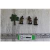 Image 1 : Vintage Lead Indigenous Figures + Lead Tree