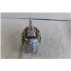 Image 5 : Vintage Figural Blue Luster Elephant Teapot - Has Crack in Lid