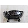 Image 3 : Black Glass Flower Holder with Silver Overlay, Large Oval Frog