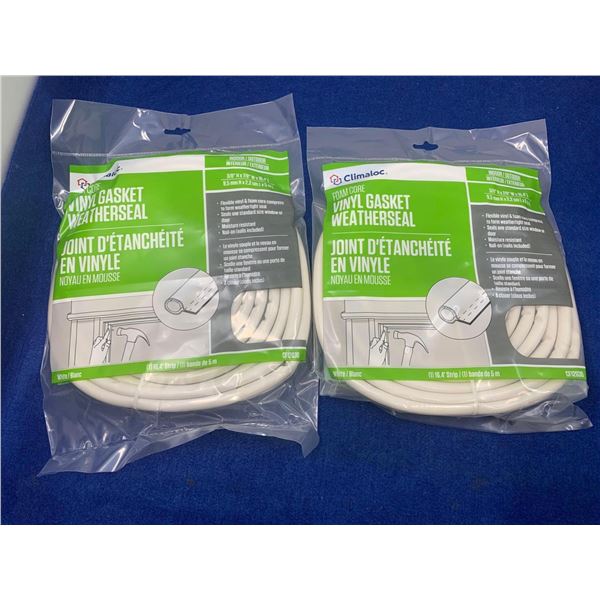 Climaloc Foam Core Vinyl Gasket-White (2 x 16.3ft Strip)