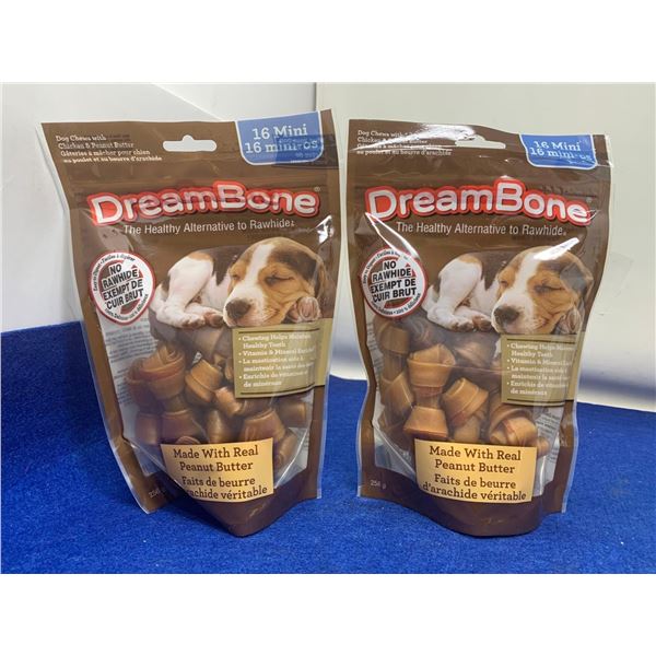 DreamBone Peanut Butter Flavour Dog Treats (2 x 256g)