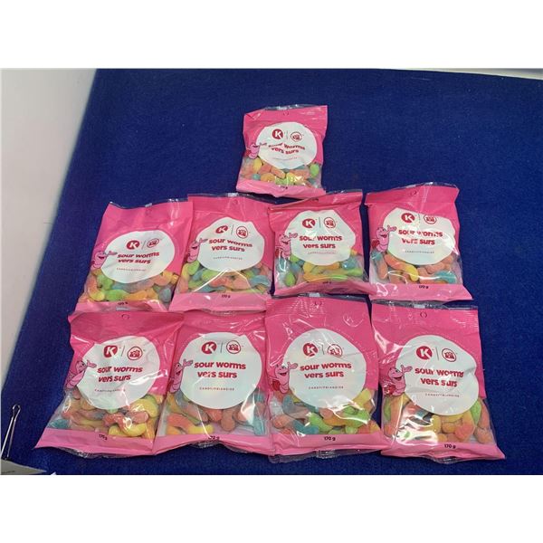 Circle K Sour Worms Candy (9 x 170g)
