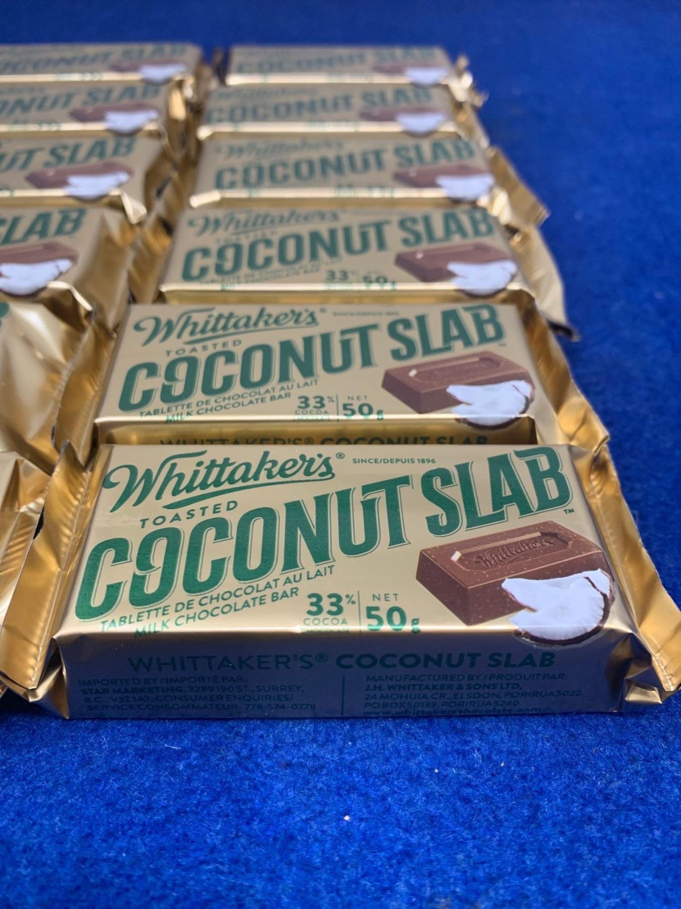 Whittakers Toasted Coconut Slab (12 x 50g)