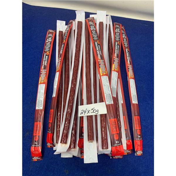 Jack Links All Beef Wild Heat Sausage Snacks (24 x 50g)