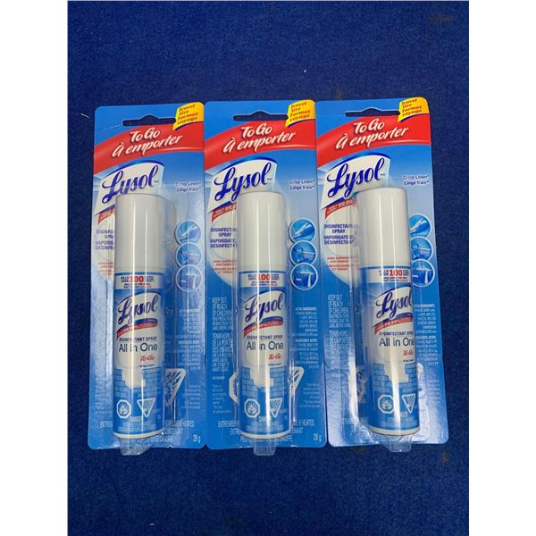Lysol Disinfectant Spray- All in One To Go(3 x 28g)