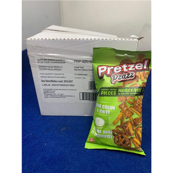Pretzel Pzazz Sour Cream & Chive Seasoned Pretzel Pieces (12 x 56g)